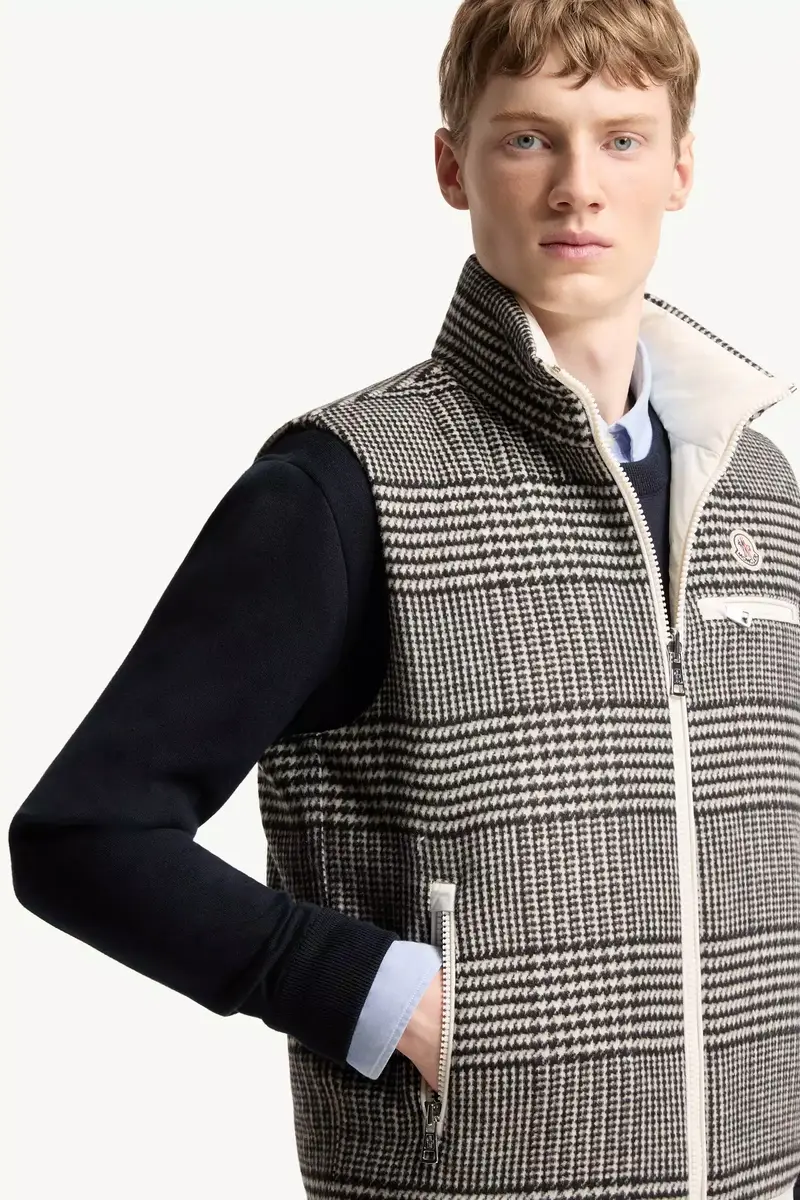 Moncler Gienah Reversible Wool Blend Down Vest | Thumbnail 8