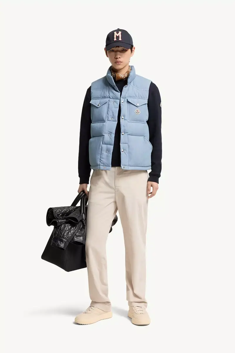 Moncler Ervional Denim Down Vest | Thumbnail 3