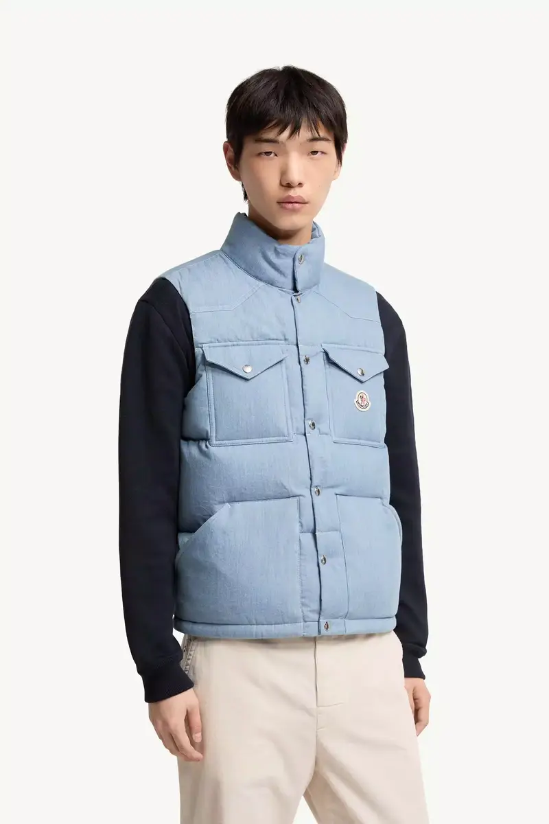 Moncler Ervional Denim Down Vest | Thumbnail 5