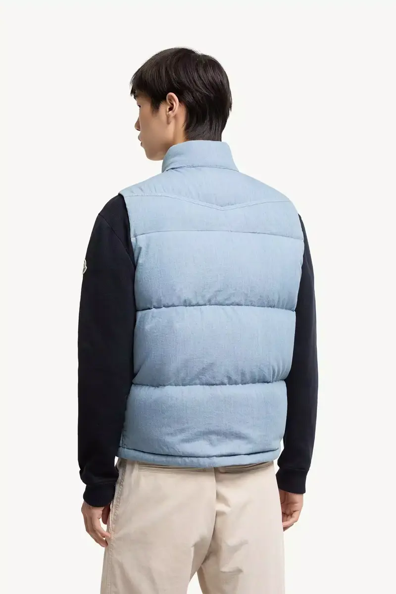 Moncler Ervional Denim Down Vest | Thumbnail 6