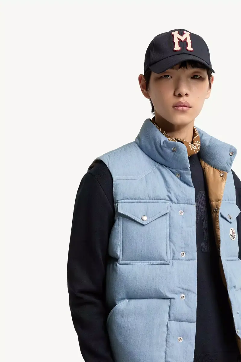 Moncler Ervional Denim Down Vest | Thumbnail 7