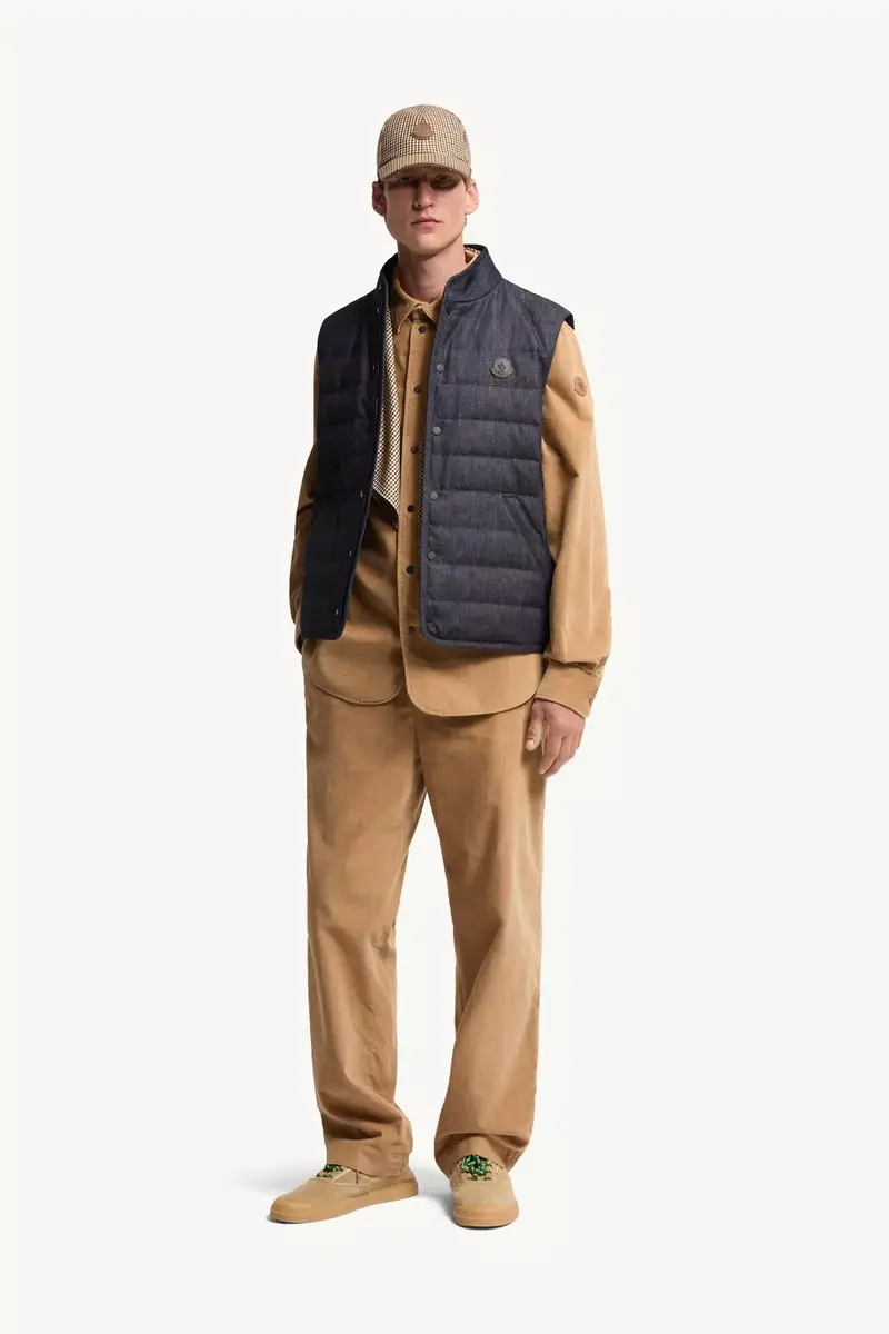 Moncler Liorane Denim Down Vest | Thumbnail 3