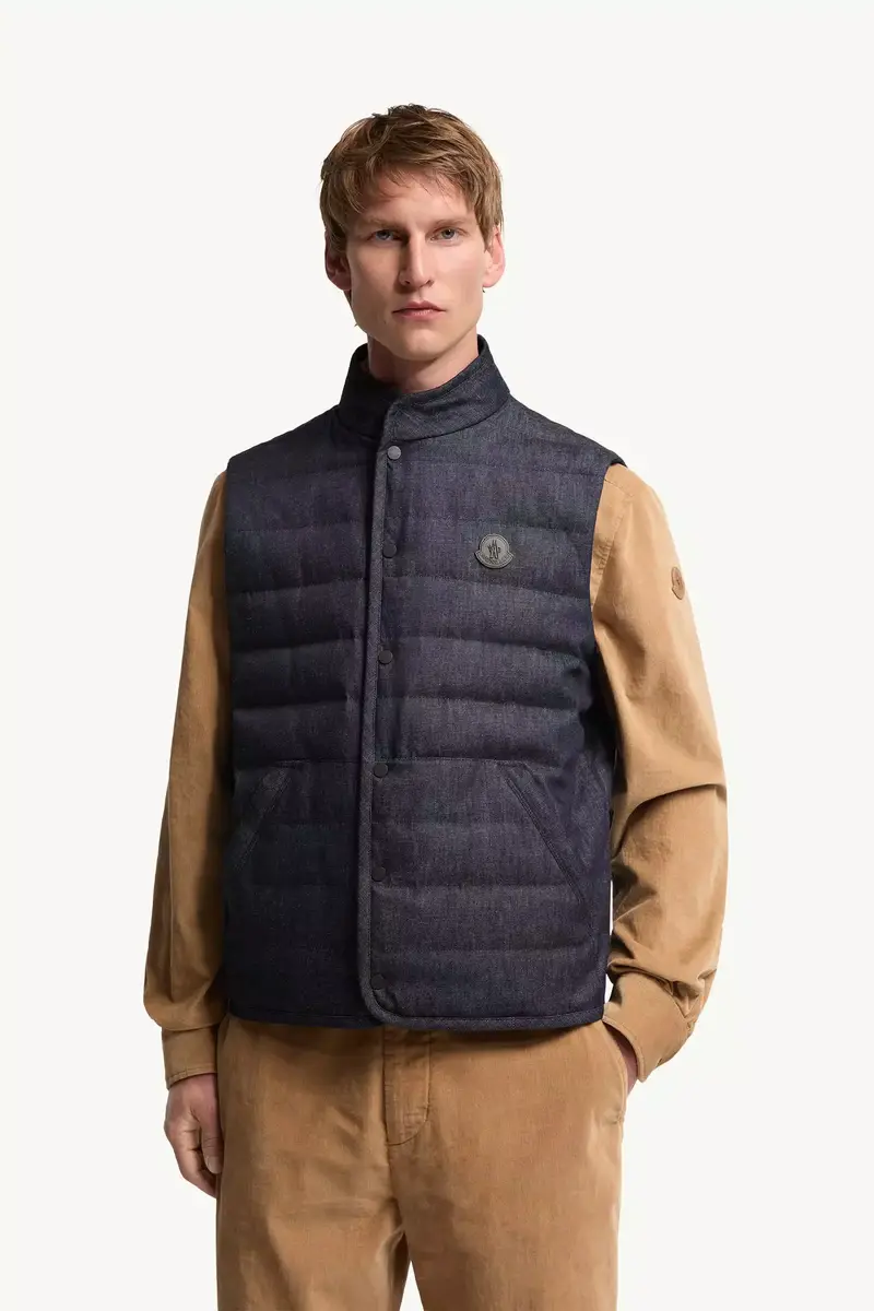 Moncler Liorane Denim Down Vest | Thumbnail 5