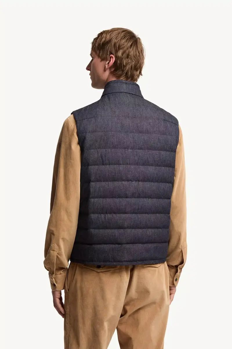 Moncler Liorane Denim Down Vest | Thumbnail 6