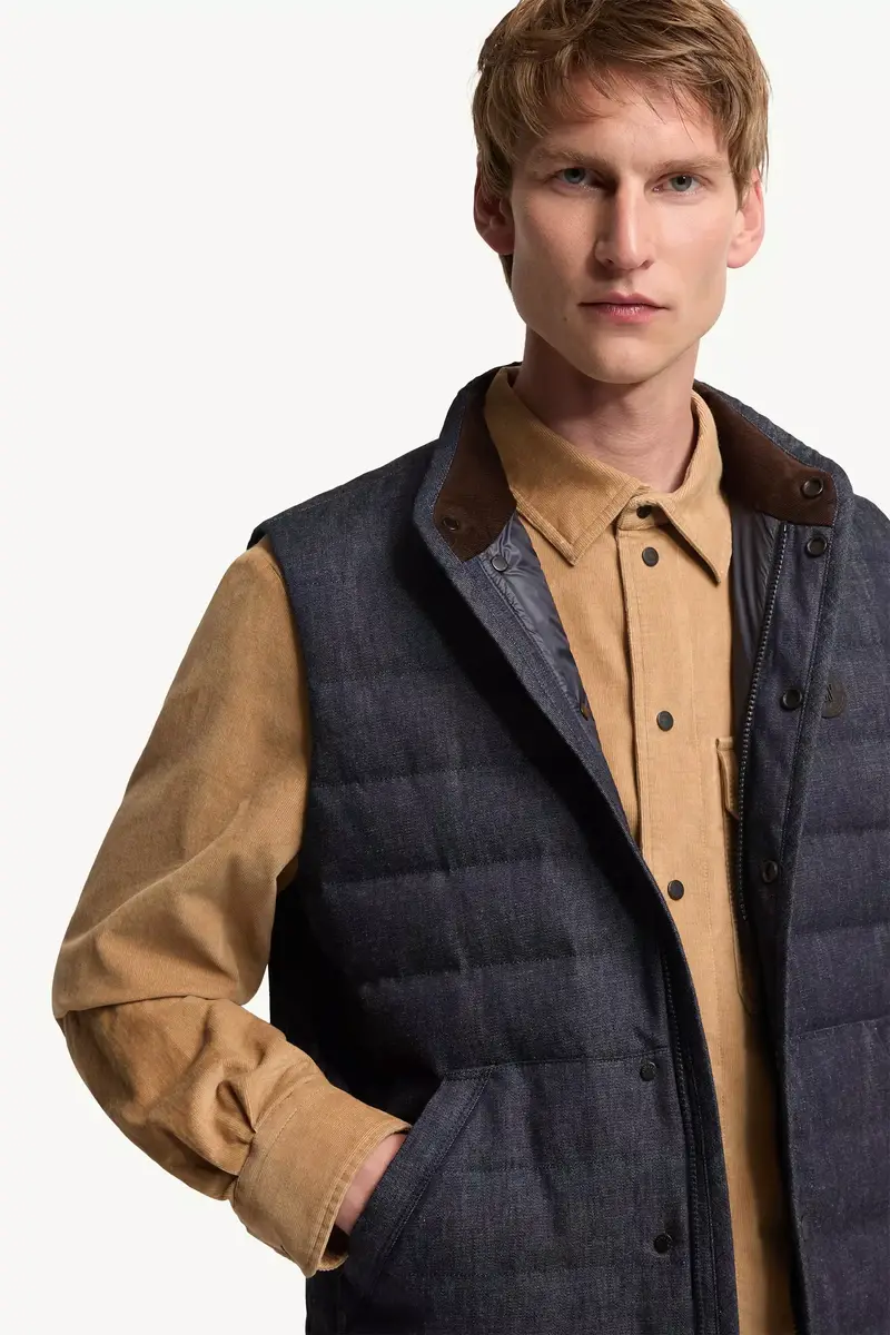 Moncler Liorane Denim Down Vest | Thumbnail 7