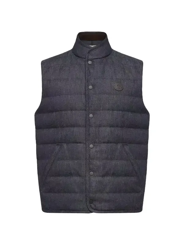 Moncler Liorane Denim Down Vest