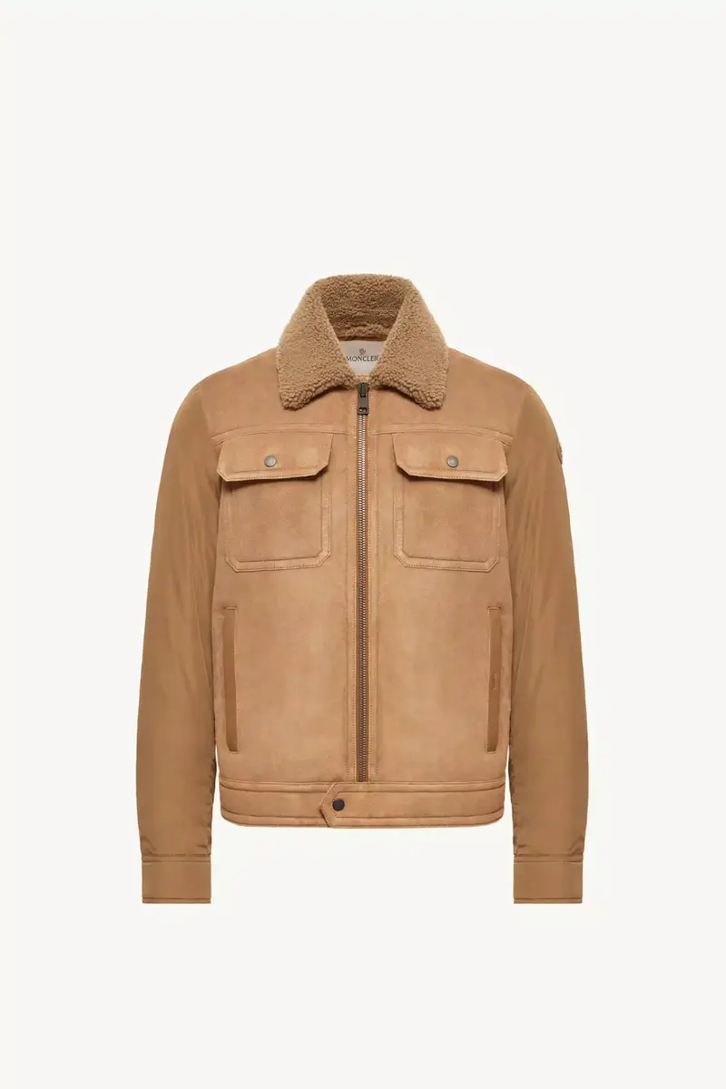 Moncler Zerique Shearling & Suede Short Down Jacket | Thumbnail 2 Moncler Zerique Shearling & Suede Short Down Jacket | Thumbnail 2