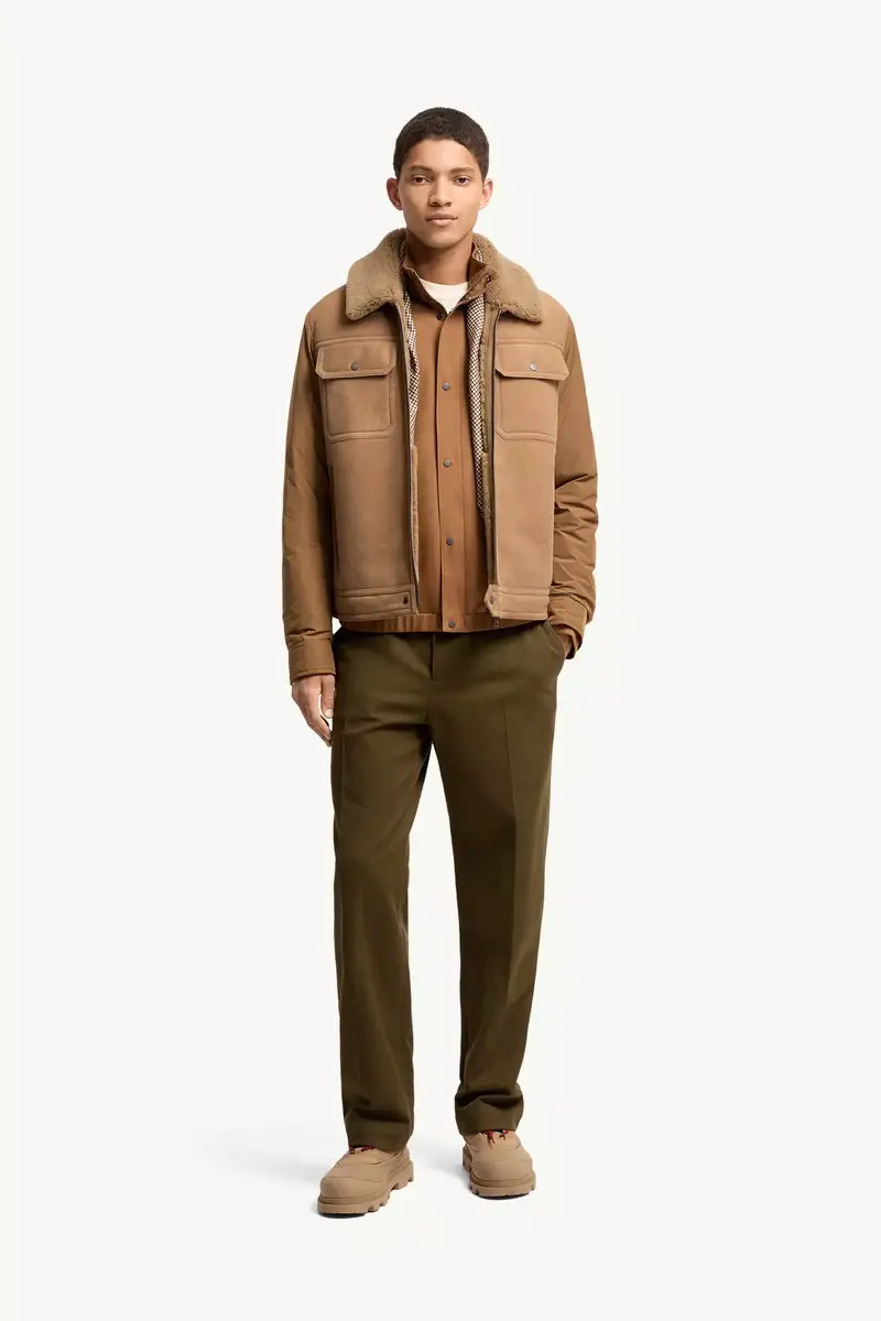 Moncler Zerique Shearling & Suede Short Down Jacket | Thumbnail 3 Moncler Zerique Shearling & Suede Short Down Jacket | Thumbnail 3