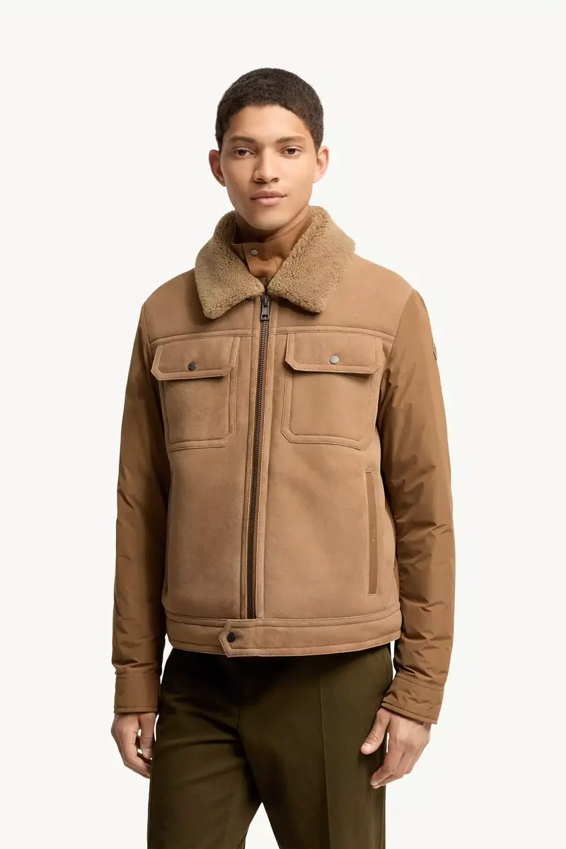 Moncler Zerique Shearling & Suede Short Down Jacket | Thumbnail 5 Moncler Zerique Shearling & Suede Short Down Jacket | Thumbnail 5