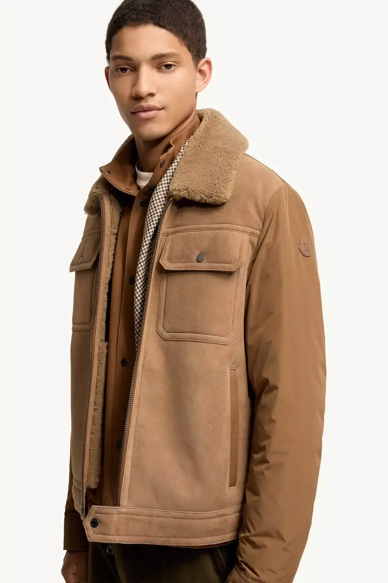 Moncler Zerique Shearling & Suede Short Down Jacket | Thumbnail 7 Moncler Zerique Shearling & Suede Short Down Jacket | Thumbnail 7