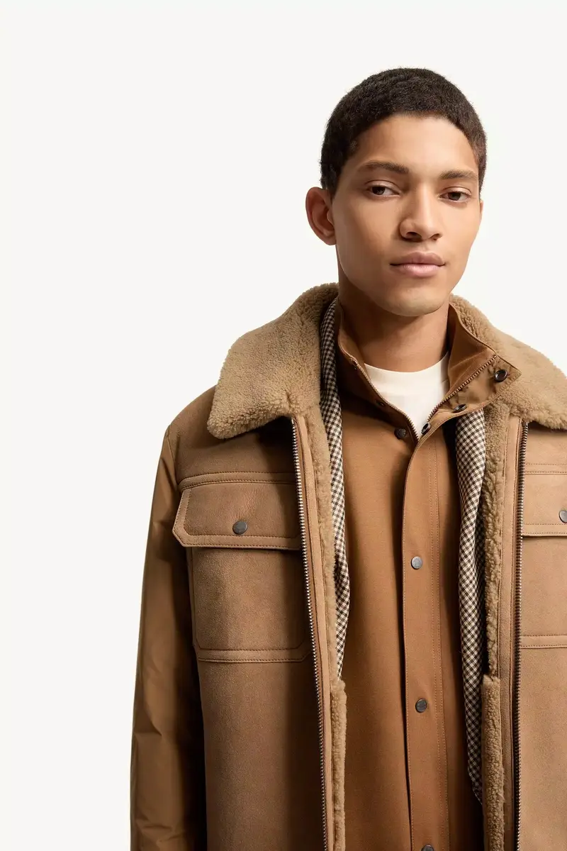 Moncler Zerique Shearling & Suede Short Down Jacket | Thumbnail 8 Moncler Zerique Shearling & Suede Short Down Jacket | Thumbnail 8