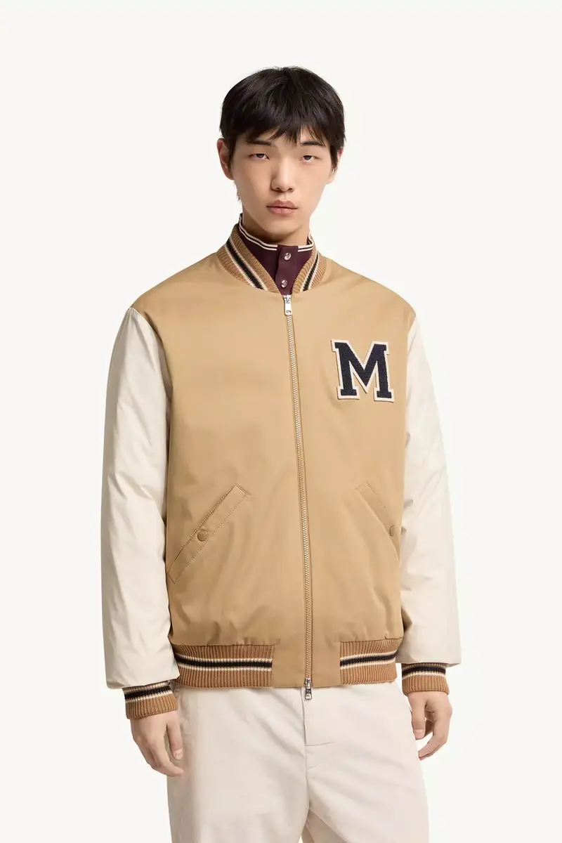 Moncler Oreane Cotton Blend Varsity Down Jacket | Thumbnail 5