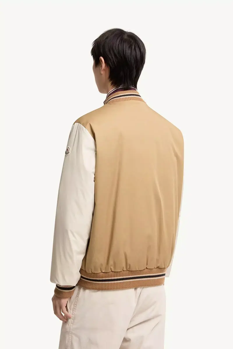 Moncler Oreane Cotton Blend Varsity Down Jacket | Thumbnail 6