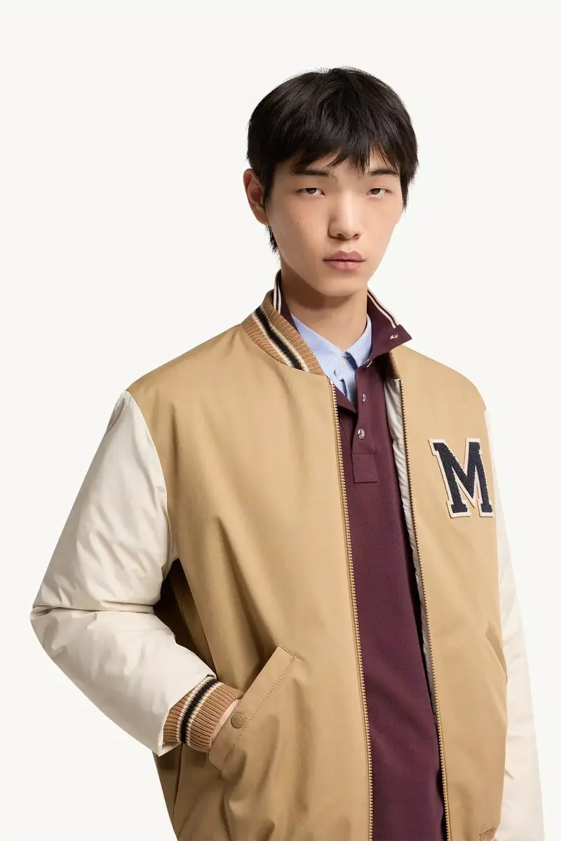 Moncler Oreane Cotton Blend Varsity Down Jacket | Thumbnail 7