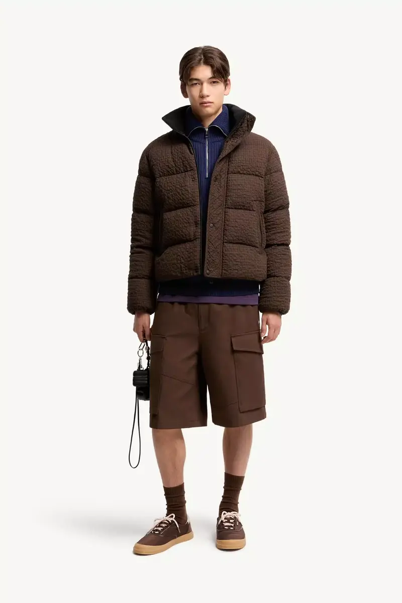 Moncler Oronte Cotton Flannel Short Down Jacket | Thumbnail 3 Moncler Oronte Cotton Flannel Short Down Jacket | Thumbnail 3