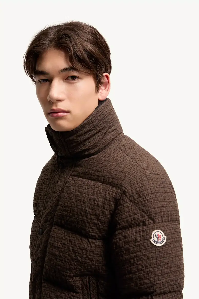 Moncler Oronte Cotton Flannel Short Down Jacket | Thumbnail 4 Moncler Oronte Cotton Flannel Short Down Jacket | Thumbnail 4