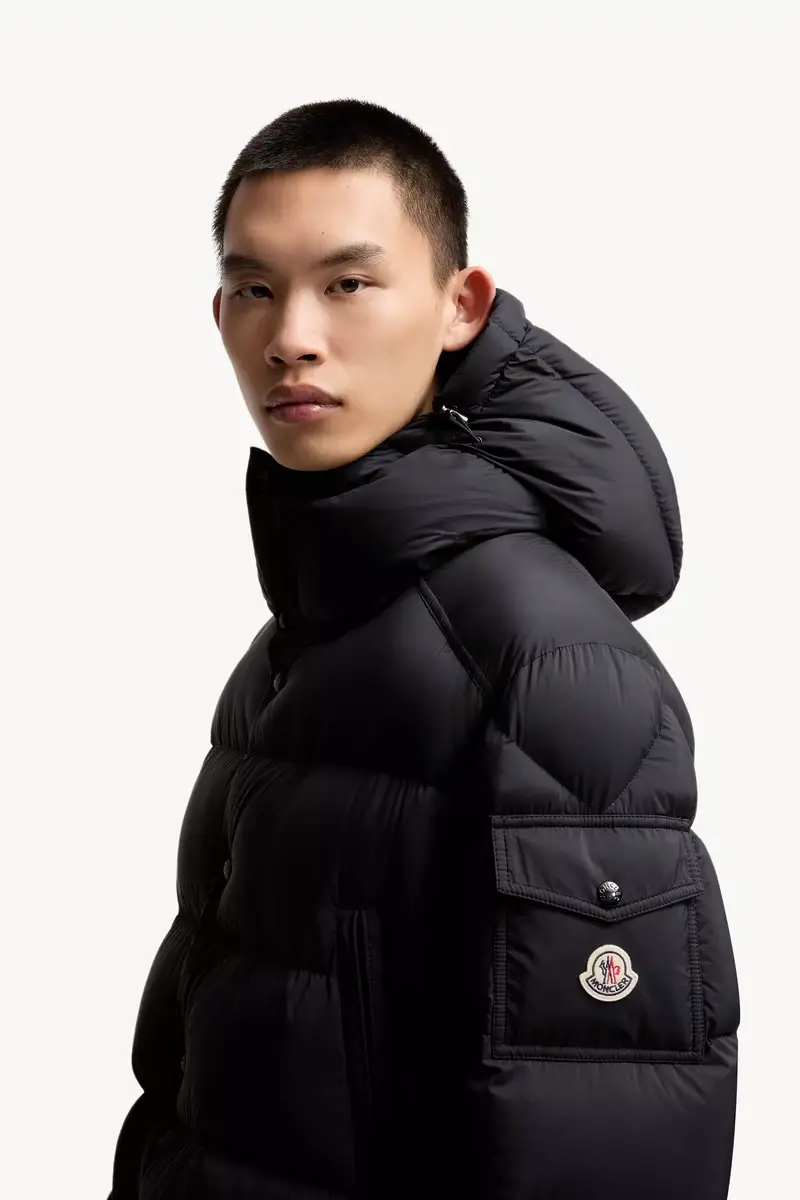 Moncler Bretagne Hooded Mid-length Down Jacket | Thumbnail 4