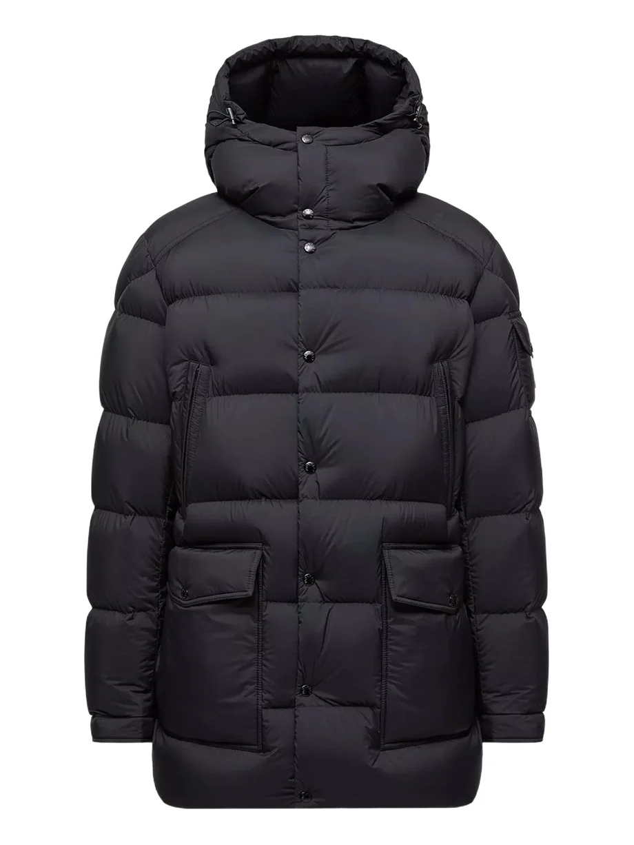 Moncler Bretagne Hooded Mid-length Down Jacket