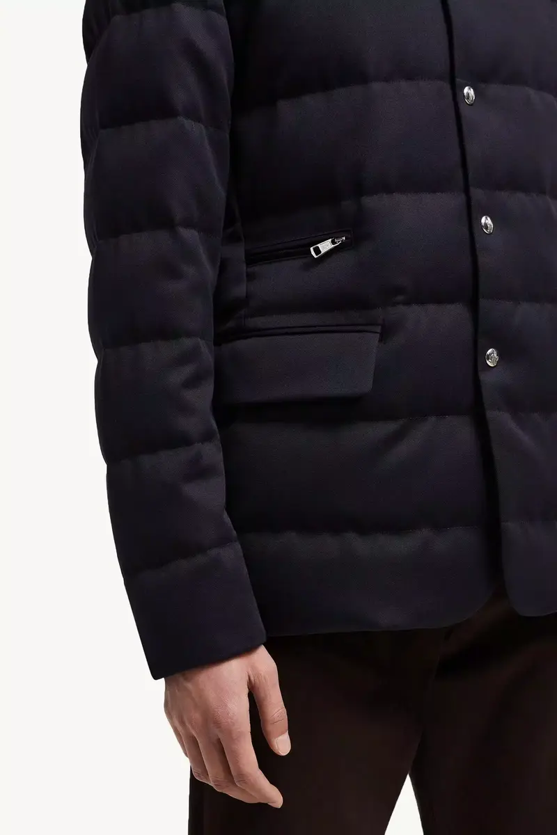 Moncler Bess Hooded Wool Short Down Jacket | Thumbnail 7 Moncler Bess Hooded Wool Short Down Jacket | Thumbnail 7