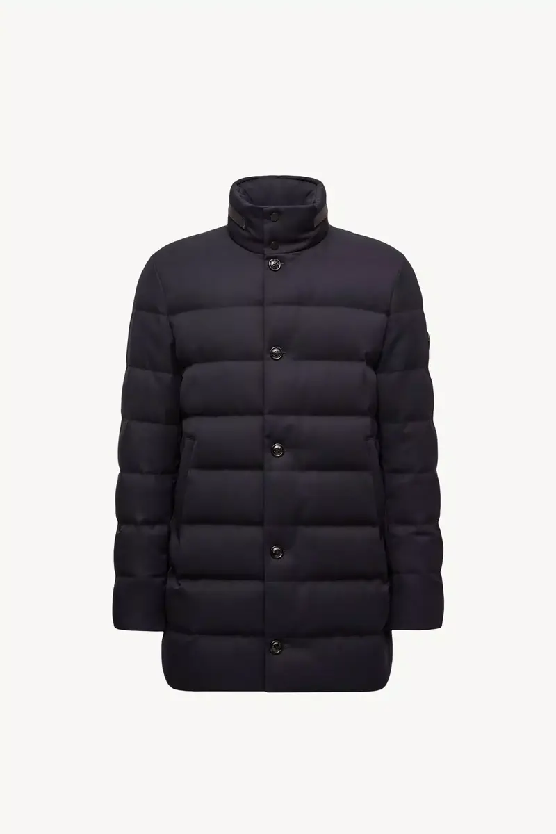 Moncler Vallonpierre Hooded Wool Long Down Jacket | Thumbnail 2 Moncler Vallonpierre Hooded Wool Long Down Jacket | Thumbnail 2
