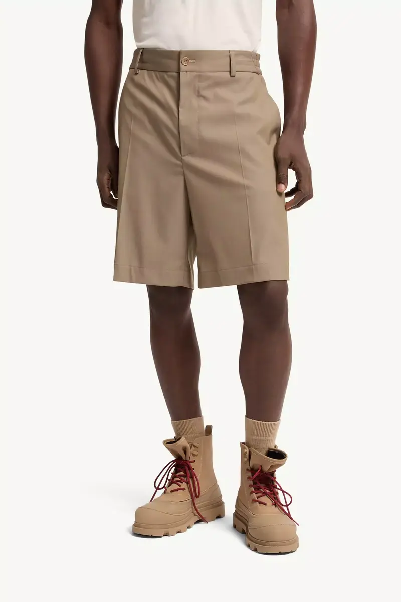 Moncler Wool Blend Gabardine Bermuda Shorts | Thumbnail 4 Moncler Wool Blend Gabardine Bermuda Shorts | Thumbnail 4