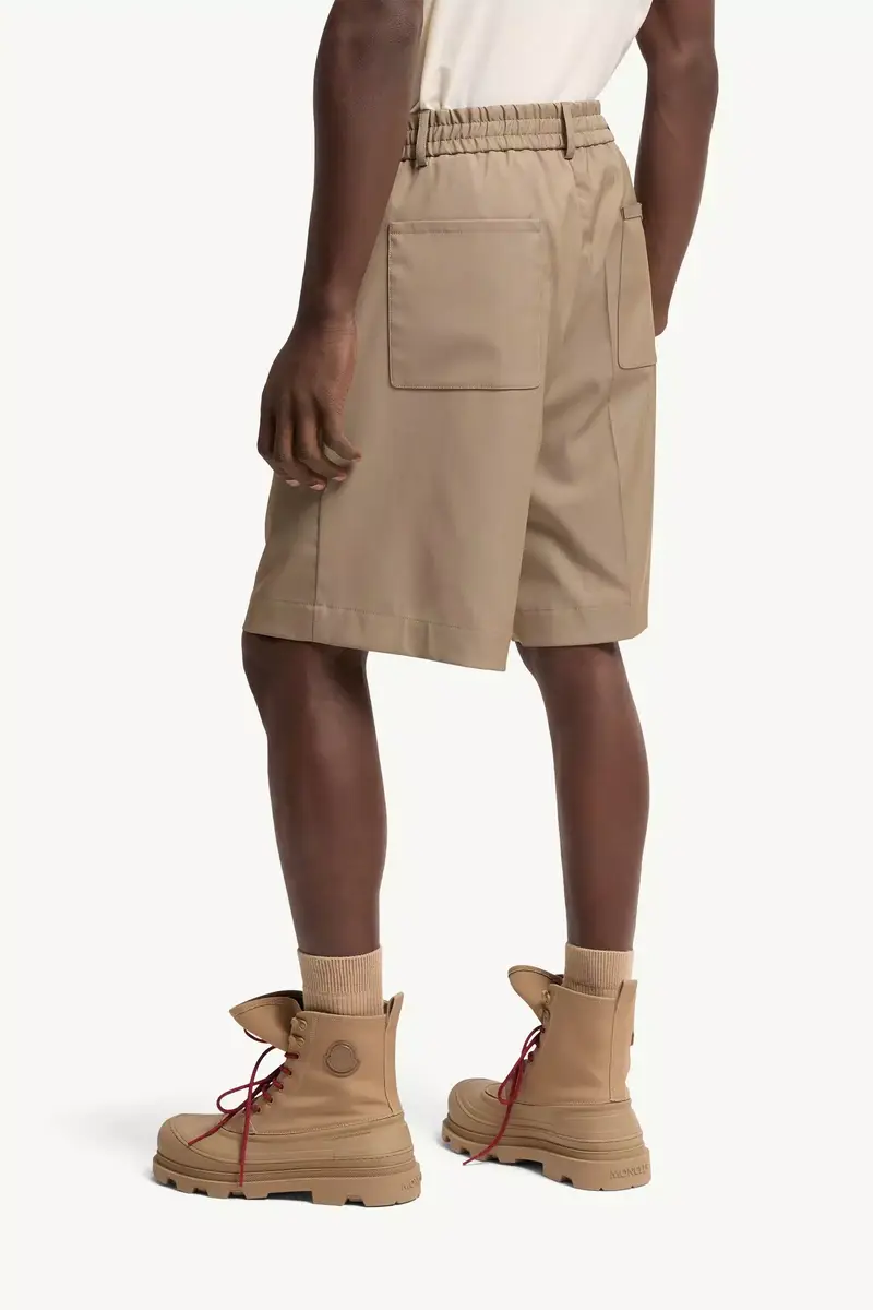 Moncler Wool Blend Gabardine Bermuda Shorts | Thumbnail 5 Moncler Wool Blend Gabardine Bermuda Shorts | Thumbnail 5