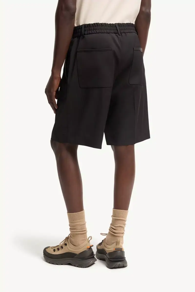 Moncler Wool Blend Gabardine Bermuda Shorts | Thumbnail 6 Moncler Wool Blend Gabardine Bermuda Shorts | Thumbnail 6