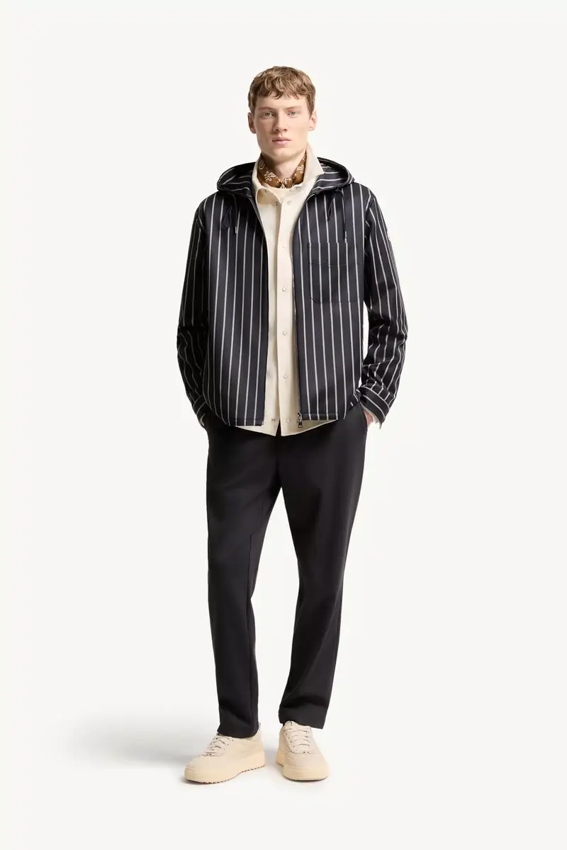 Moncler Wool & Cotton Striped Hooded Shirt Jacket | Thumbnail 3 Moncler Wool & Cotton Striped Hooded Shirt Jacket | Thumbnail 3