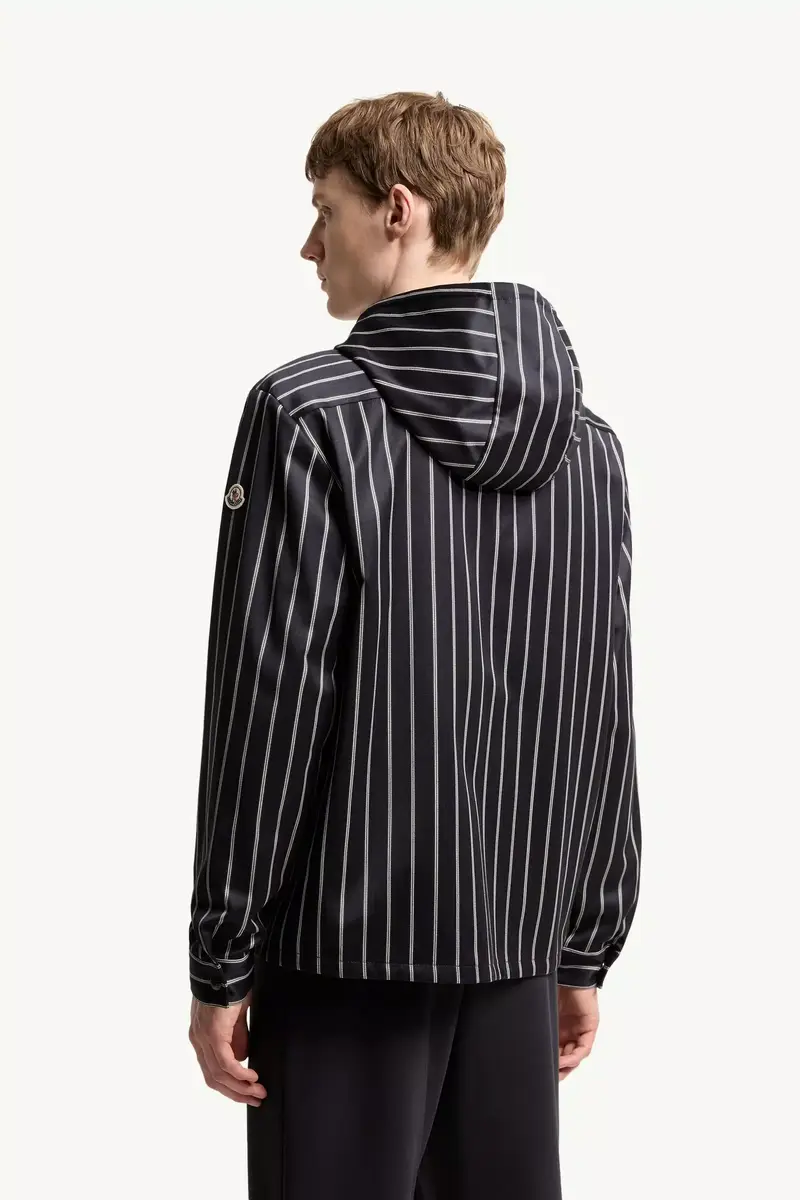 Moncler Wool & Cotton Striped Hooded Shirt Jacket | Thumbnail 6 Moncler Wool & Cotton Striped Hooded Shirt Jacket | Thumbnail 6