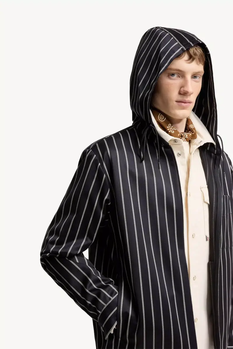 Moncler Wool & Cotton Striped Hooded Shirt Jacket | Thumbnail 8 Moncler Wool & Cotton Striped Hooded Shirt Jacket | Thumbnail 8