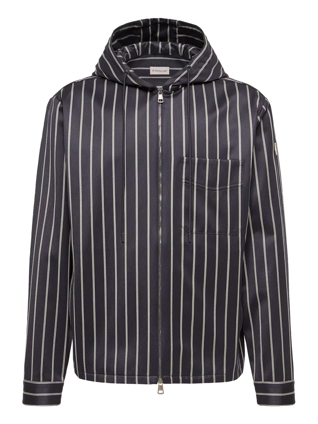 Wool & Cotton Striped Hooded Shirt Jacket Wool & Cotton Striped Hooded Shirt Jacket