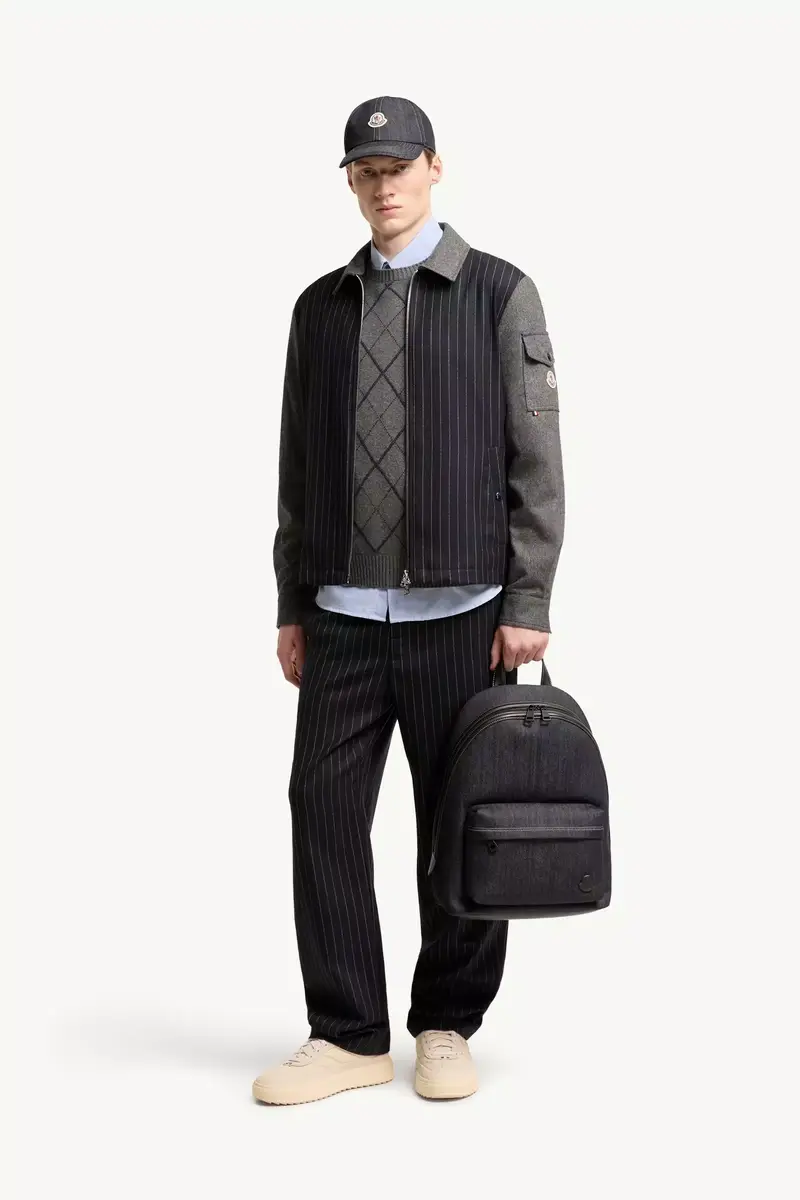 Moncler Herringbone Wool Blend Zip-up Shirt Jacket | Thumbnail 3 Moncler Herringbone Wool Blend Zip-up Shirt Jacket | Thumbnail 3