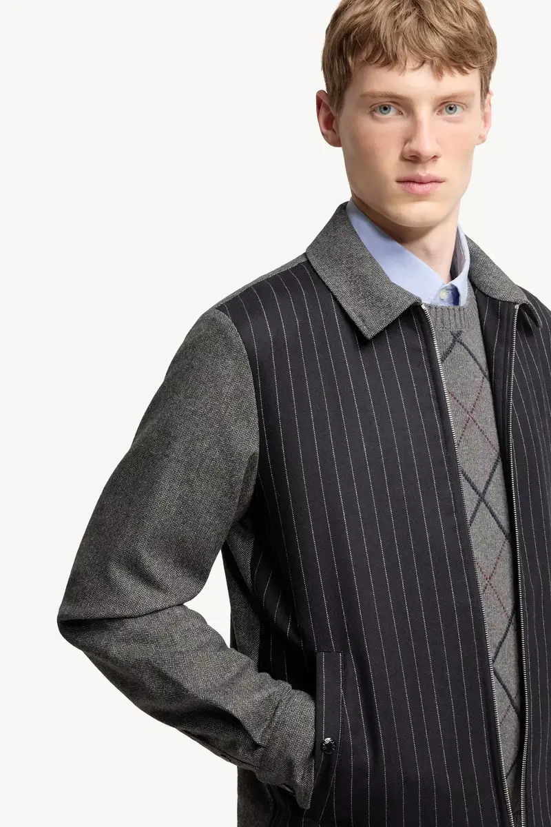 Moncler Herringbone Wool Blend Zip-up Shirt Jacket | Thumbnail 7 Moncler Herringbone Wool Blend Zip-up Shirt Jacket | Thumbnail 7