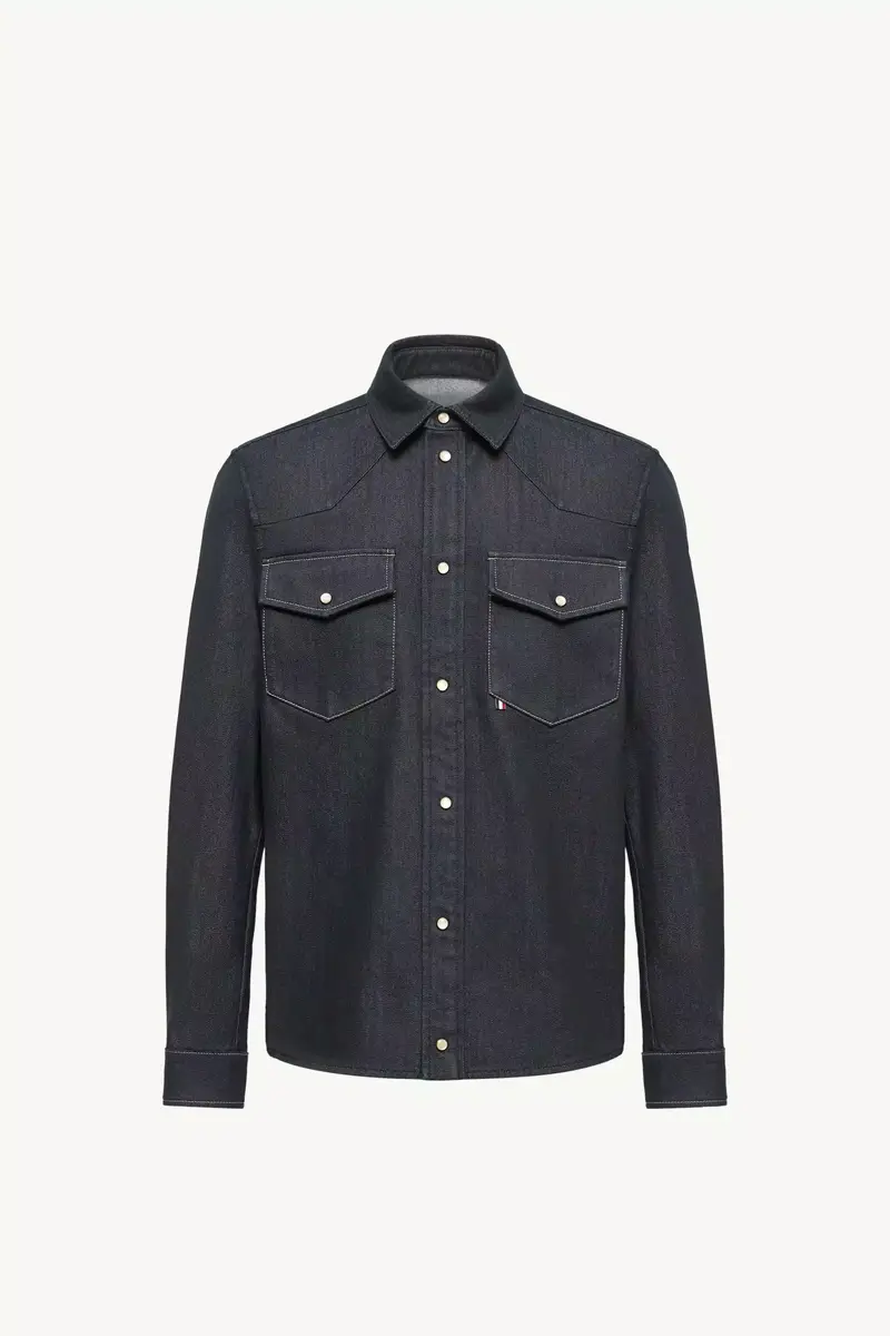 Moncler Denim Long Sleeve Shirt Jacket | Thumbnail 2 Moncler Denim Long Sleeve Shirt Jacket | Thumbnail 2