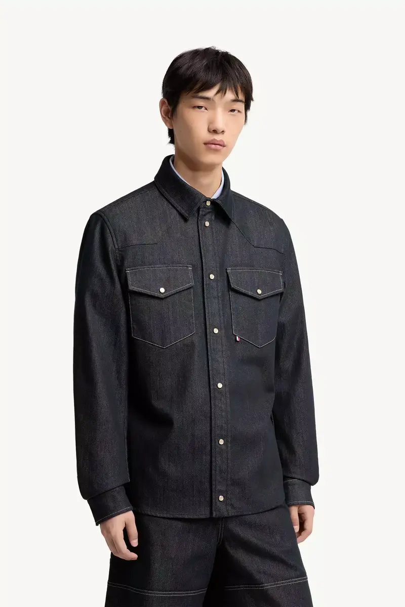 Moncler Denim Long Sleeve Shirt Jacket | Thumbnail 5 Moncler Denim Long Sleeve Shirt Jacket | Thumbnail 5