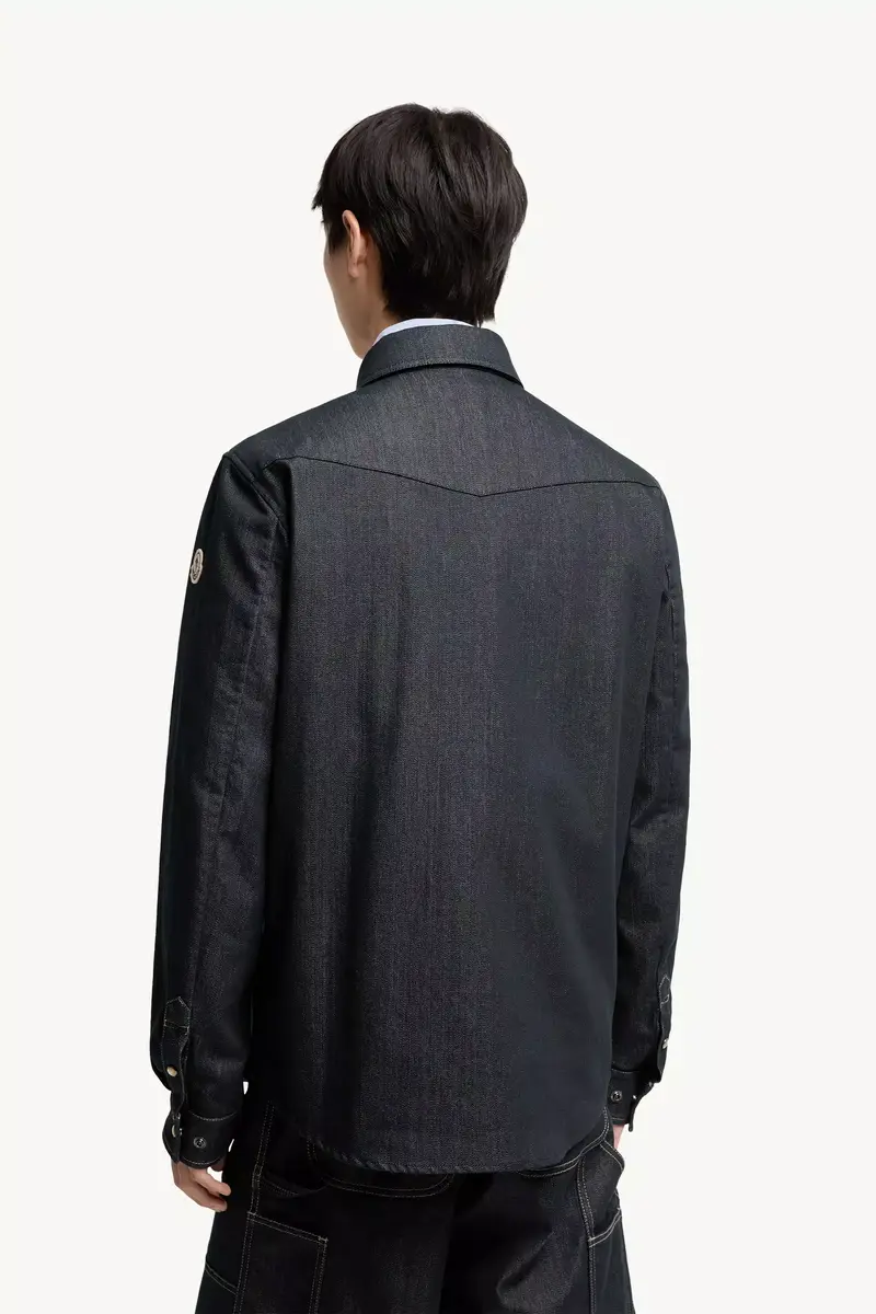 Moncler Denim Long Sleeve Shirt Jacket | Thumbnail 6 Moncler Denim Long Sleeve Shirt Jacket | Thumbnail 6