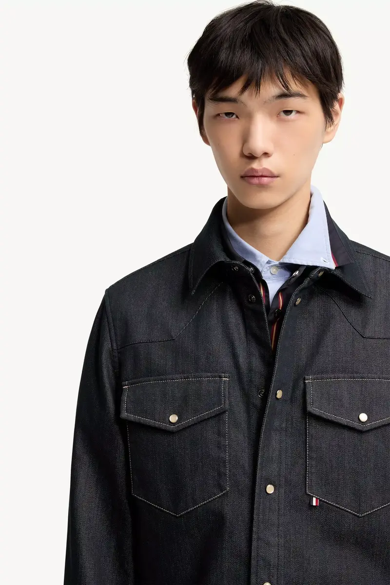 Moncler Denim Long Sleeve Shirt Jacket | Thumbnail 7 Moncler Denim Long Sleeve Shirt Jacket | Thumbnail 7