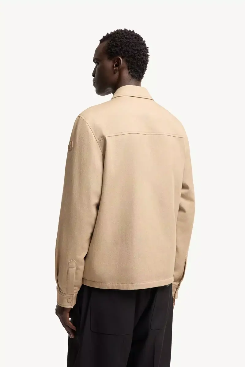 Moncler Leather Logo Cotton Shirt Jacket | Thumbnail 6