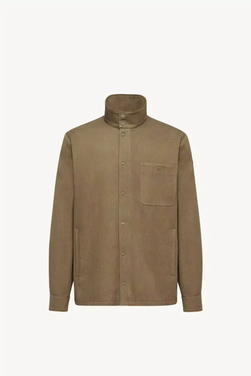 Moncler Leather Logo Cotton Jacket | Thumbnail 2