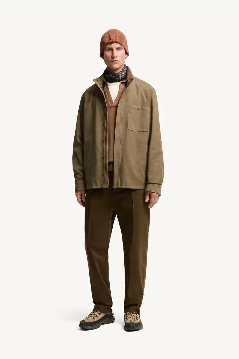 Moncler Leather Logo Cotton Jacket | Thumbnail 3