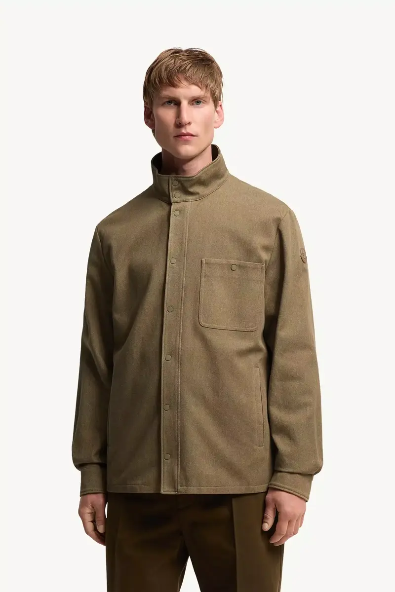 Moncler Leather Logo Cotton Jacket | Thumbnail 5