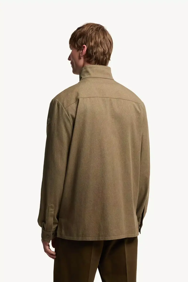 Moncler Leather Logo Cotton Jacket | Thumbnail 6