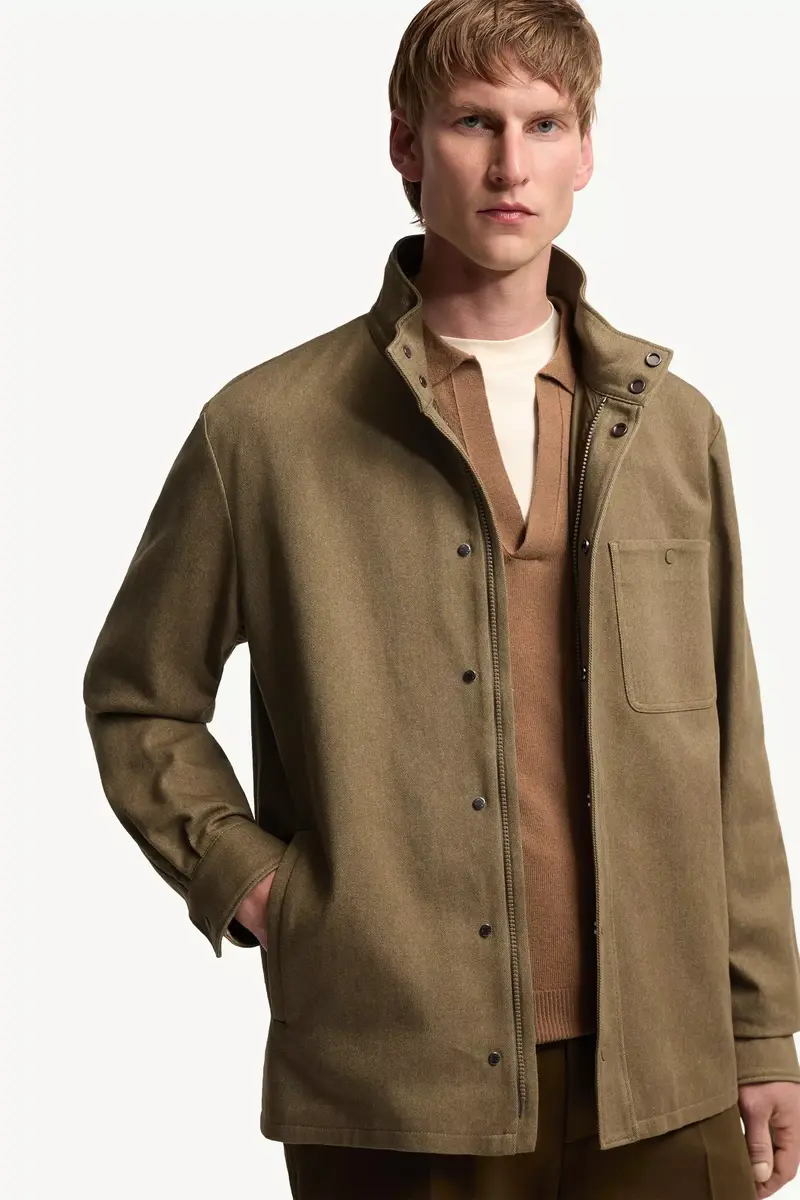 Moncler Leather Logo Cotton Jacket | Thumbnail 7