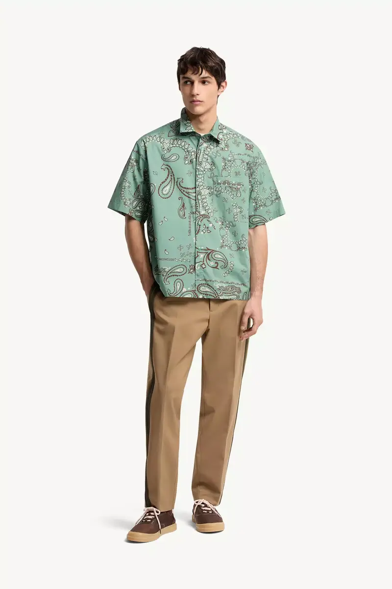 Moncler Paisley Cotton Short Sleeve Shirt | Thumbnail 3 Moncler Paisley Cotton Short Sleeve Shirt | Thumbnail 3