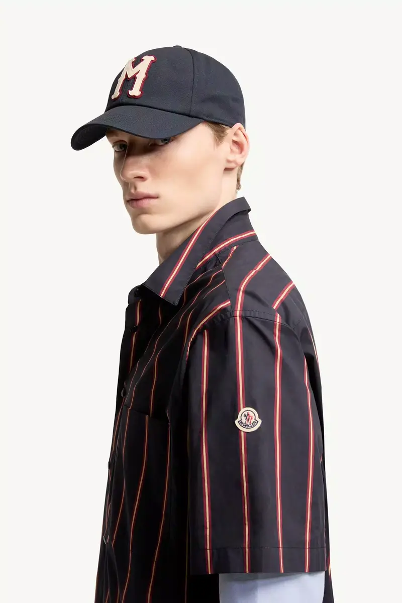 Moncler Striped Cotton Short Sleeve Shirt | Thumbnail 4 Moncler Striped Cotton Short Sleeve Shirt | Thumbnail 4