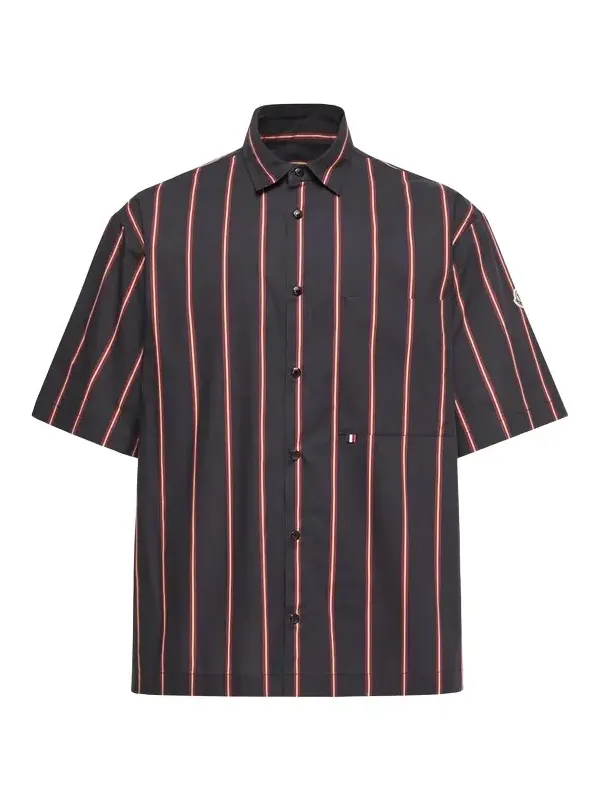 Striped Cotton Short Sleeve Shirt Striped Cotton Short Sleeve Shirt