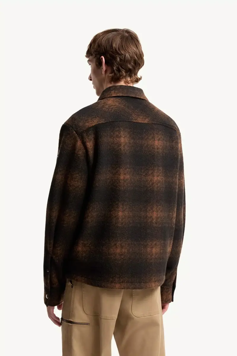 Moncler Check Jersey Zip-up Shirt Jacket | Thumbnail 6 Moncler Check Jersey Zip-up Shirt Jacket | Thumbnail 6