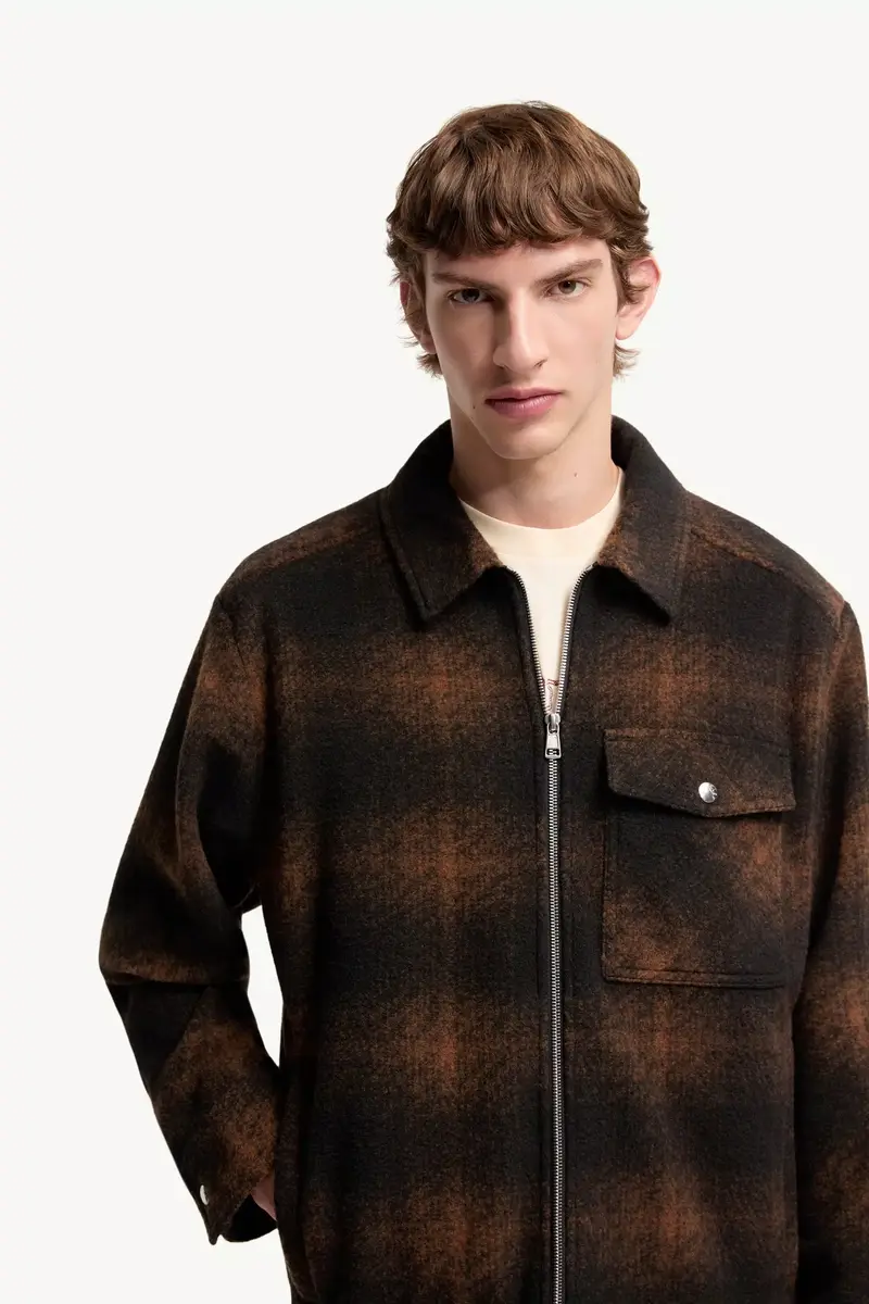 Moncler Check Jersey Zip-up Shirt Jacket | Thumbnail 7 Moncler Check Jersey Zip-up Shirt Jacket | Thumbnail 7
