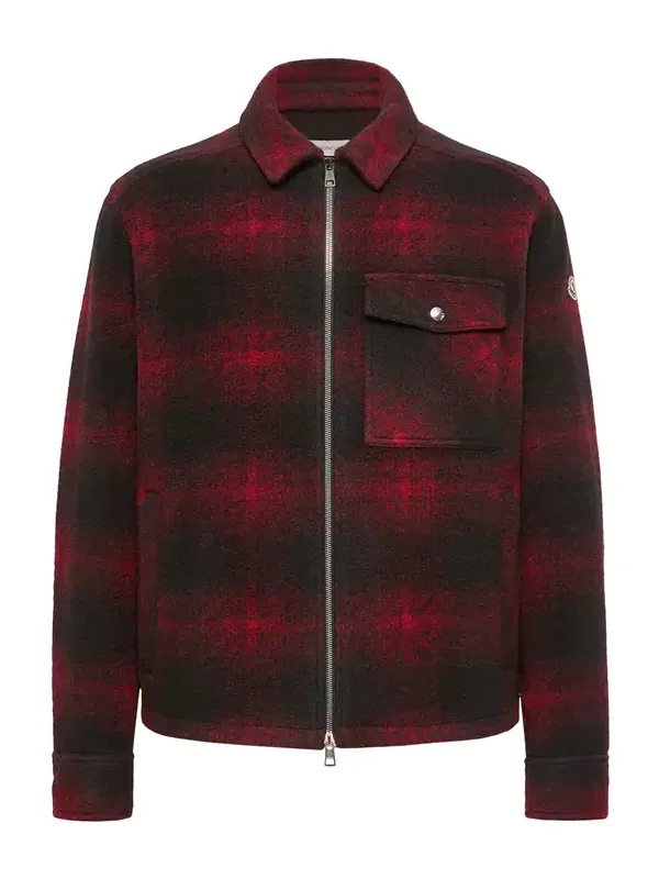 Check Jersey Zip-up Shirt Jacket Check Jersey Zip-up Shirt Jacket