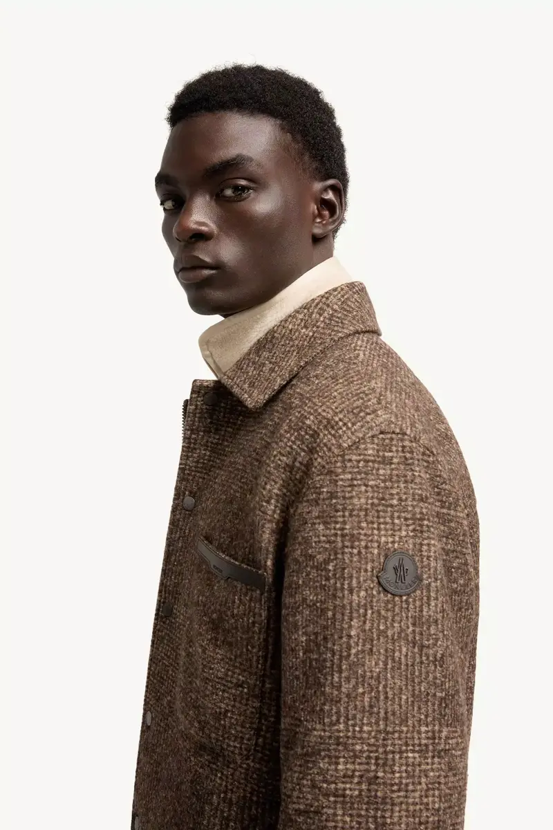 Moncler Check Jersey Shirt Jacket | Thumbnail 4 Moncler Check Jersey Shirt Jacket | Thumbnail 4